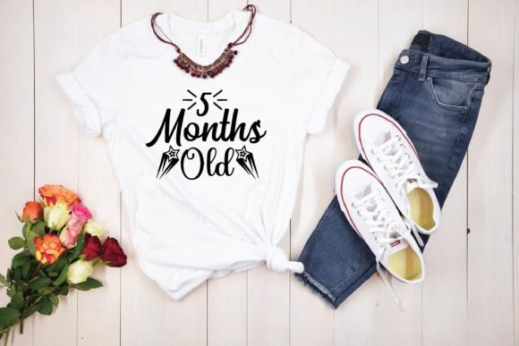 5 Months Old Svg Graphics for T-Shirt Designs