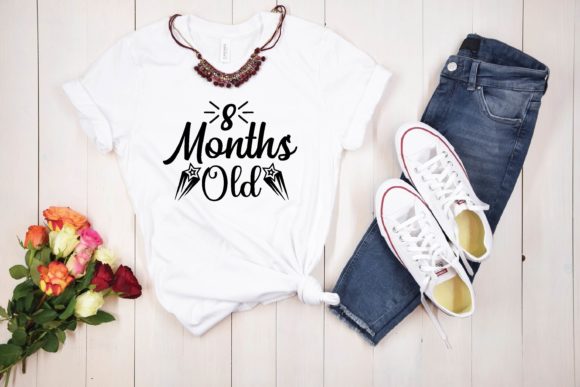 8 Months Old Svg Graphics for T-Shirt Designs