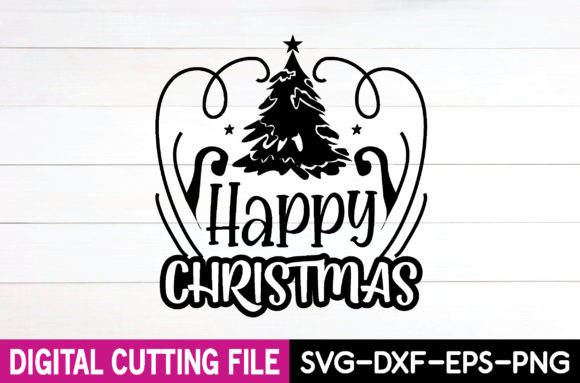 Happy Christmas Svg Graphics for T-Shirt Designs