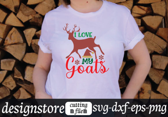 I Love My Goats Graphics for T-Shirt Designs