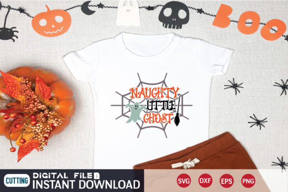 Naughty Little Ghost Svg Graphics for T-Shirt Designs
