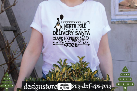 North Pole Delivery Santa Claus Express Graphics for T-Shirt Designs