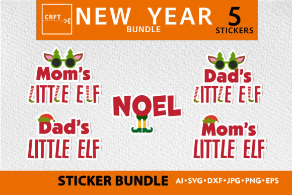 SVG Bundle Elfes Family Cut Files for Graphics and Print Templates
